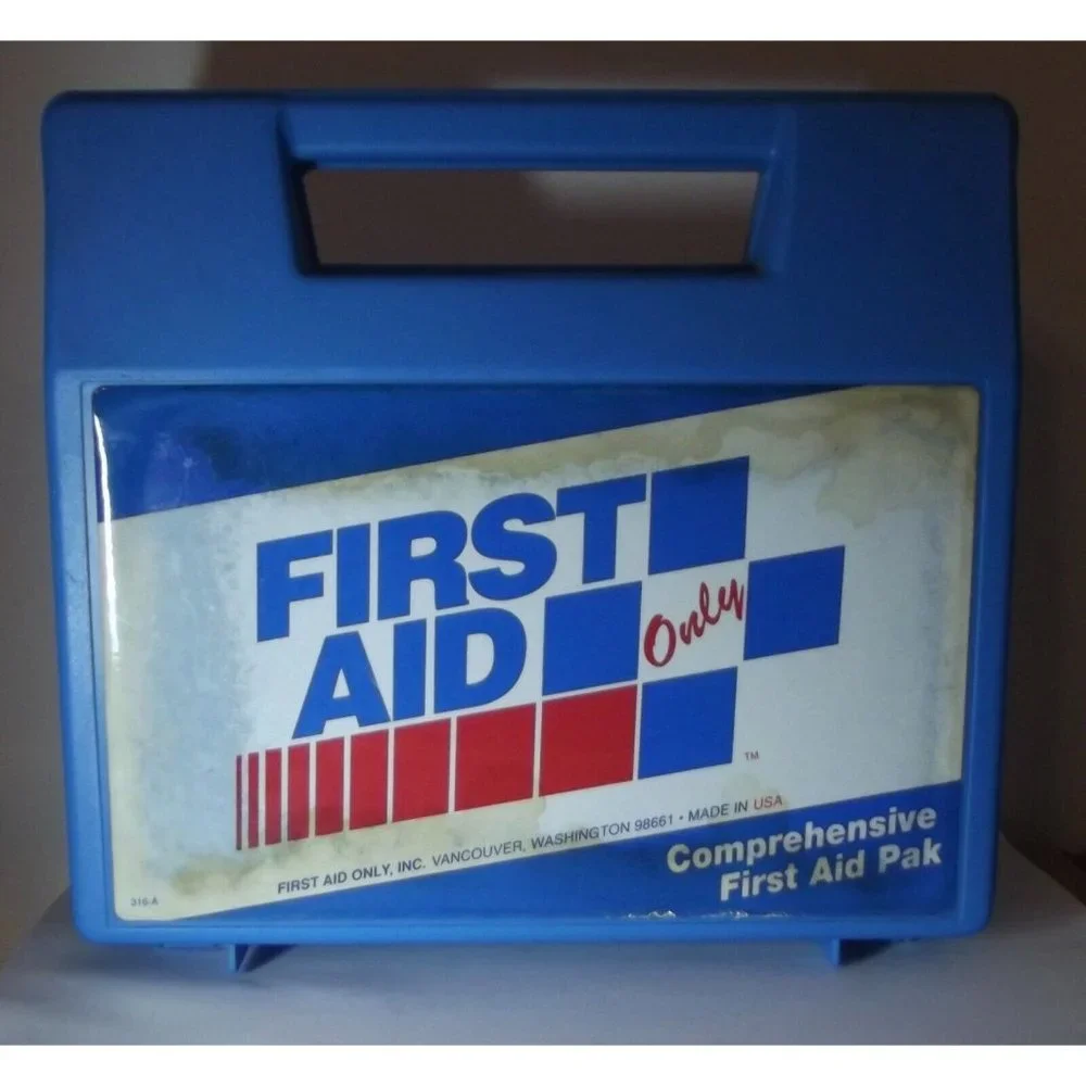 Vtg First Aid Only Inc 9”x8” Comprehensive Pak Blue(Case Only) Vancouver, WA USA